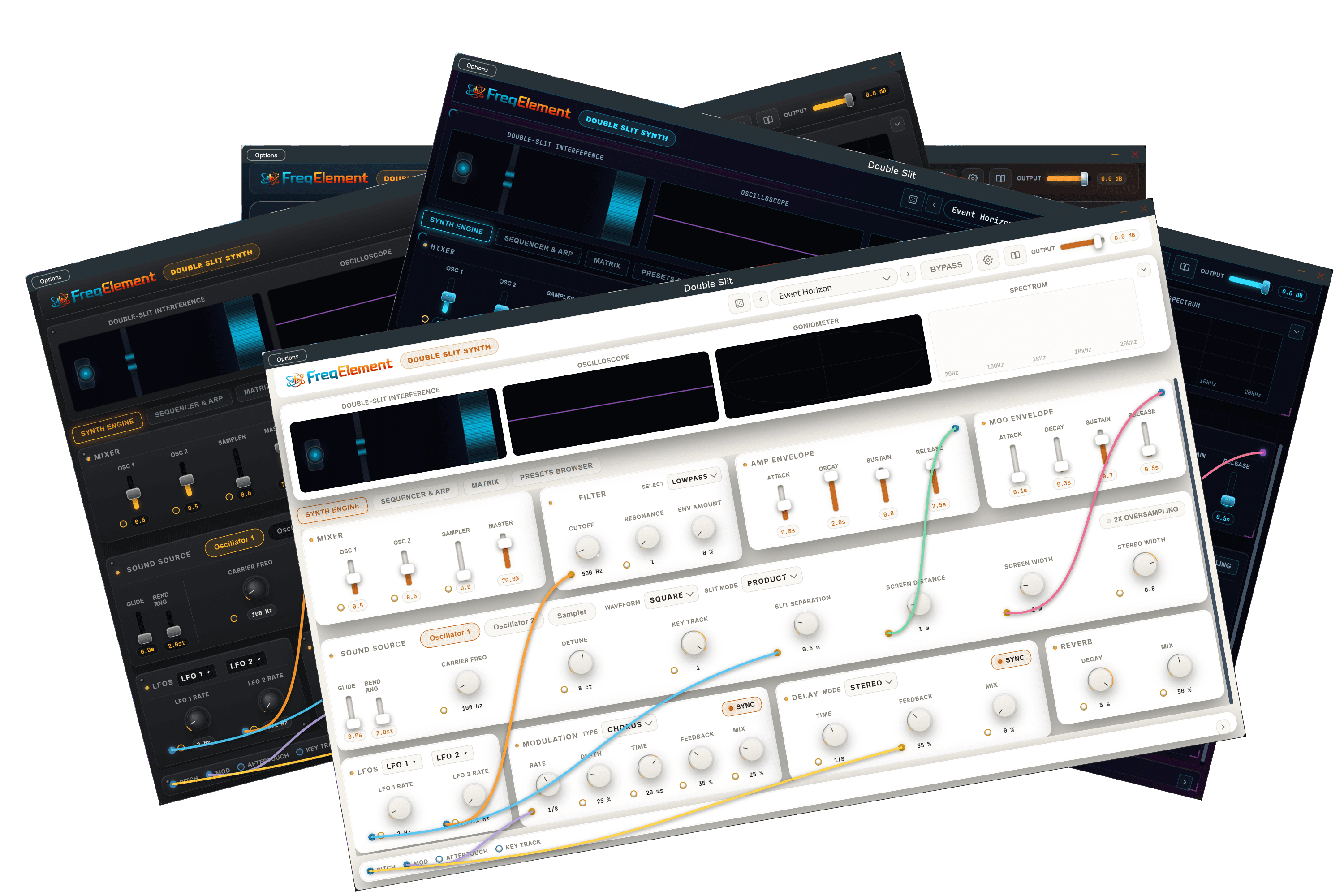Double Slit Synth Interface Skins